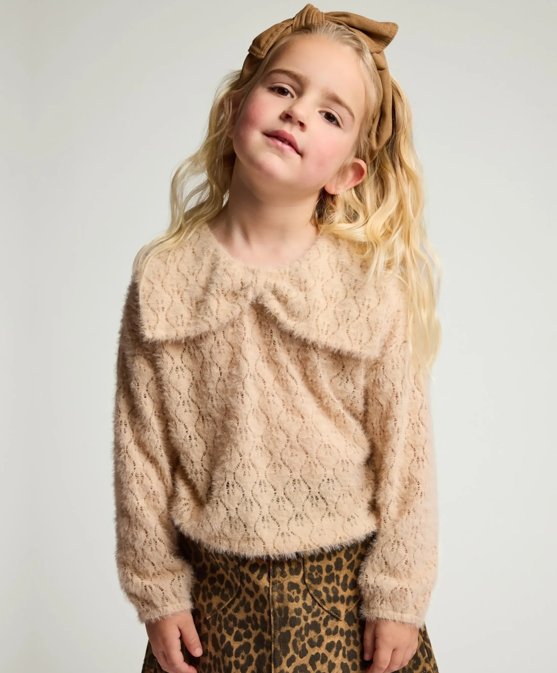 Meisjes trui beige