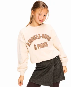 Meisjes trui beige