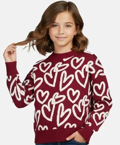 Meisjes trui bordeaux