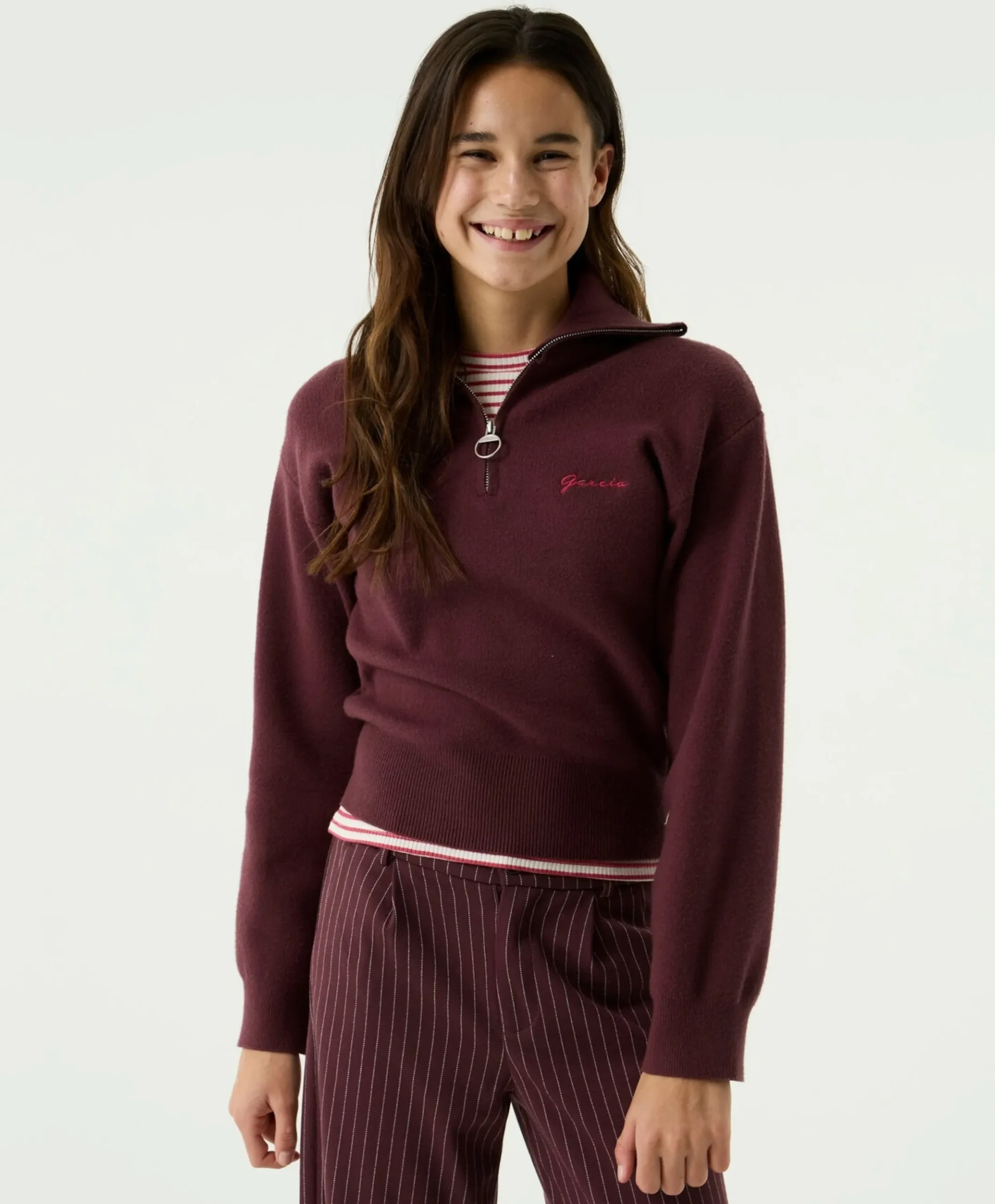 Meisjes trui bordeaux