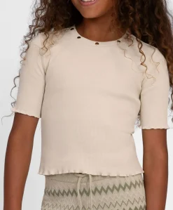 Meisjes T-shirt beige