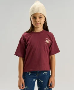 Meisjes T-shirt bordeaux