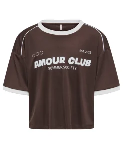 Meisjes T-shirt bruin