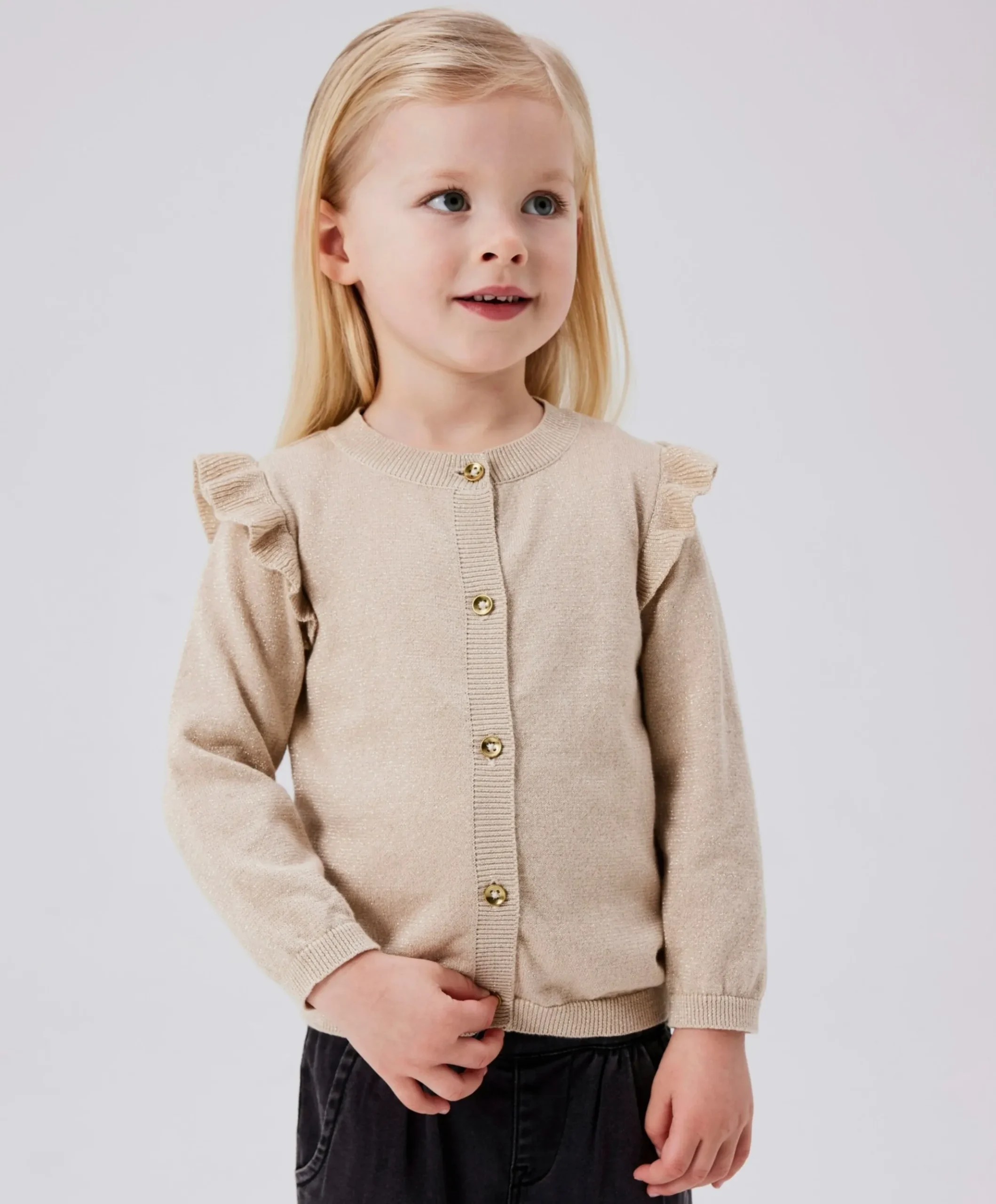 Meisjes vest beige