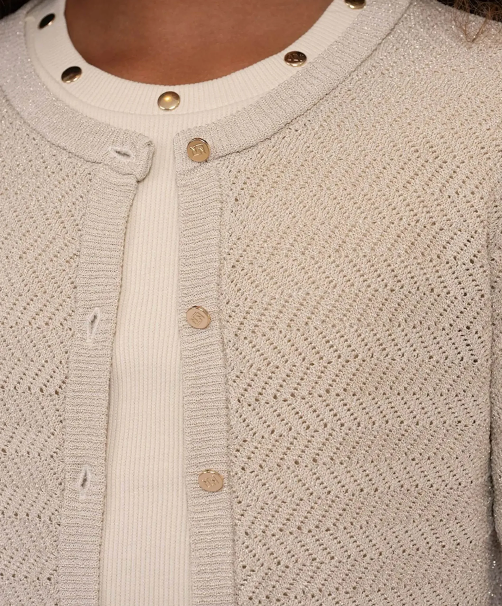 Meisjes vest beige