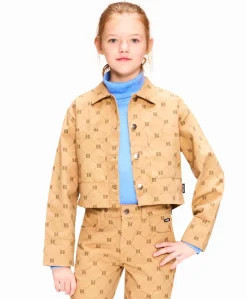 Meisjes vest beige