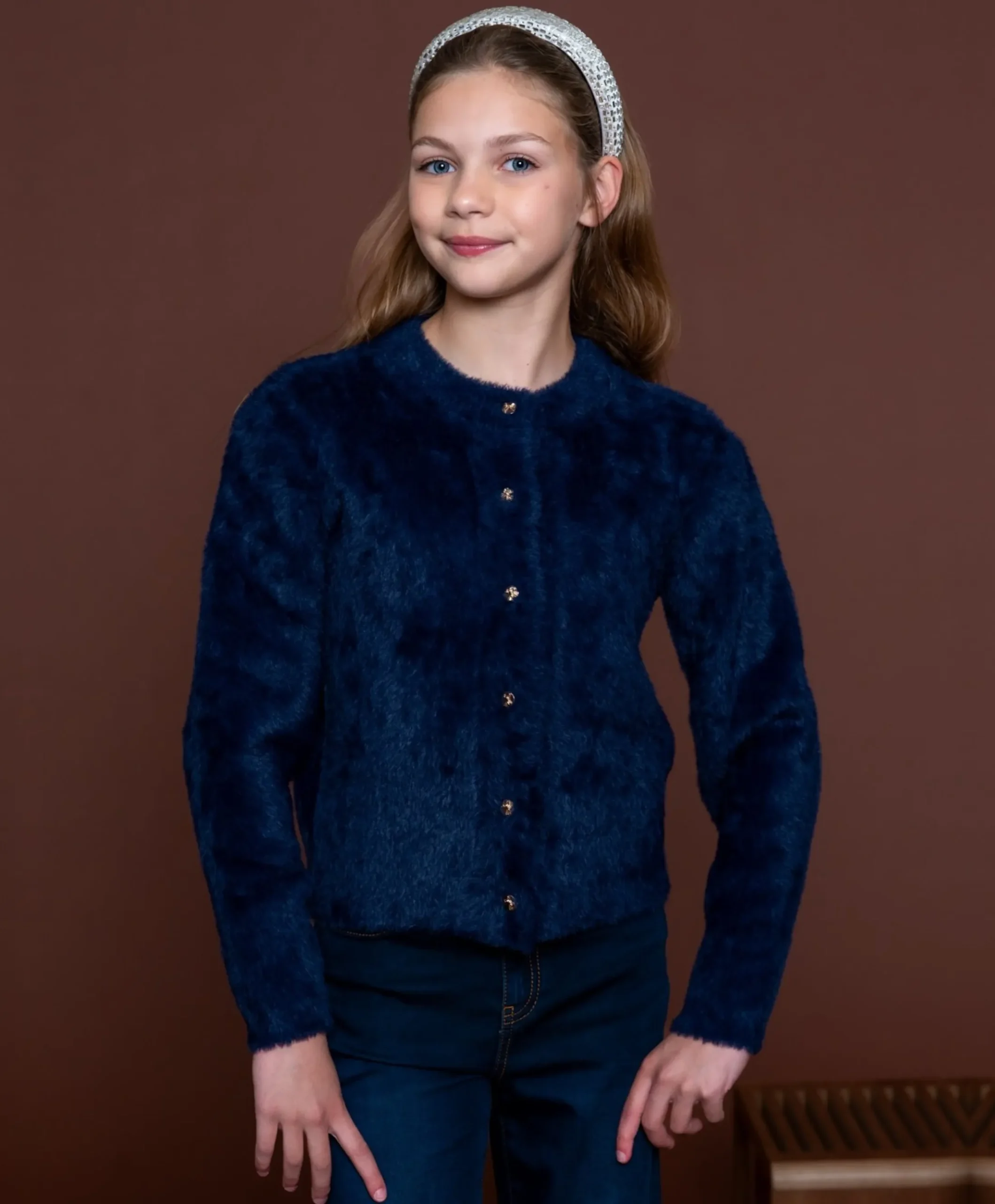 Meisjes vest blauw