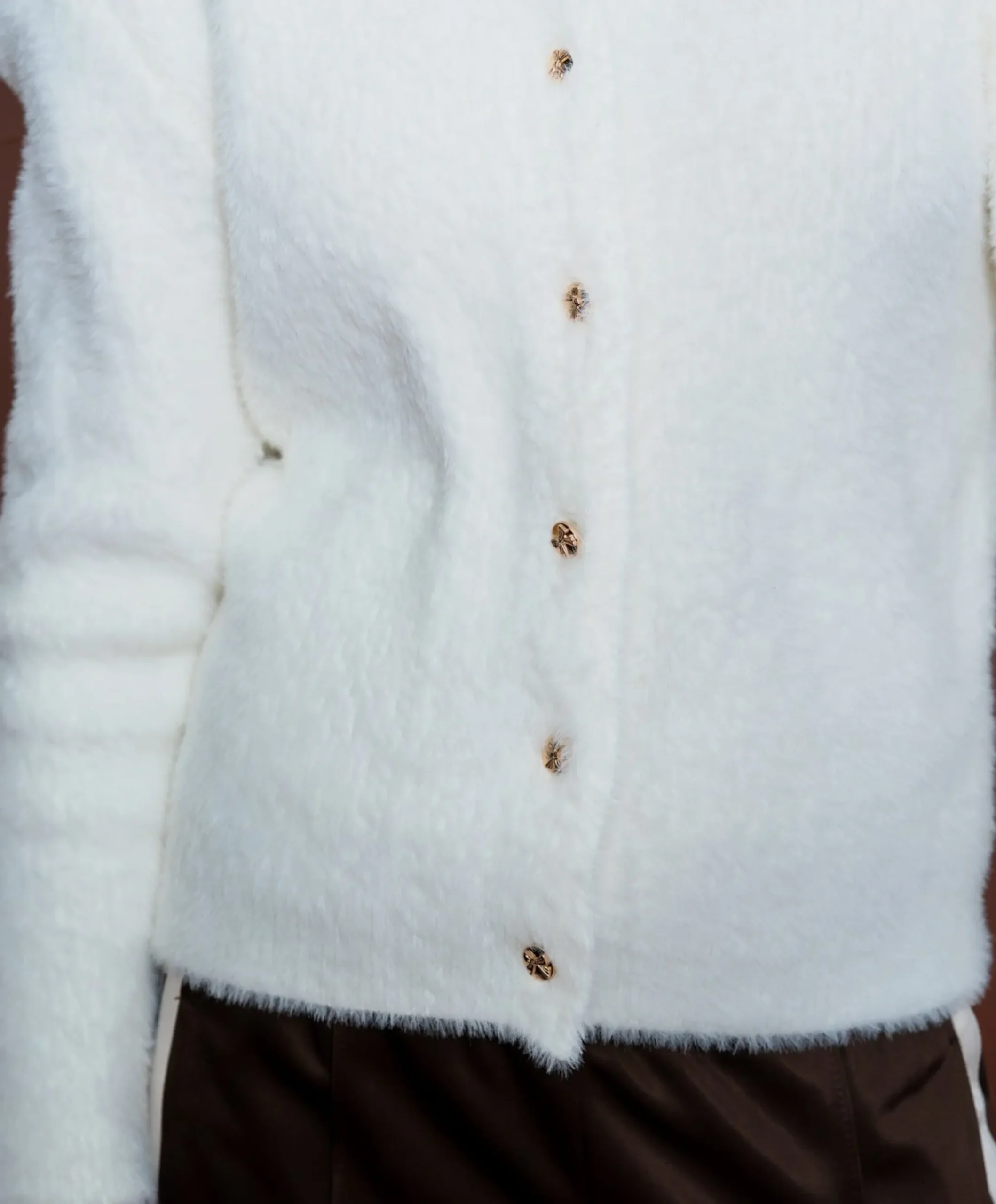 Meisjes vest ecru