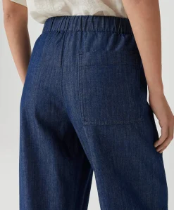 Melane line dames broek blauw