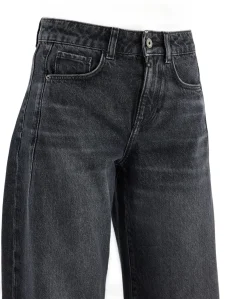 mid waist balloon jeans dames jeans zwart