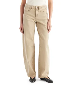 mid waist balloon jeans dames jeans beige