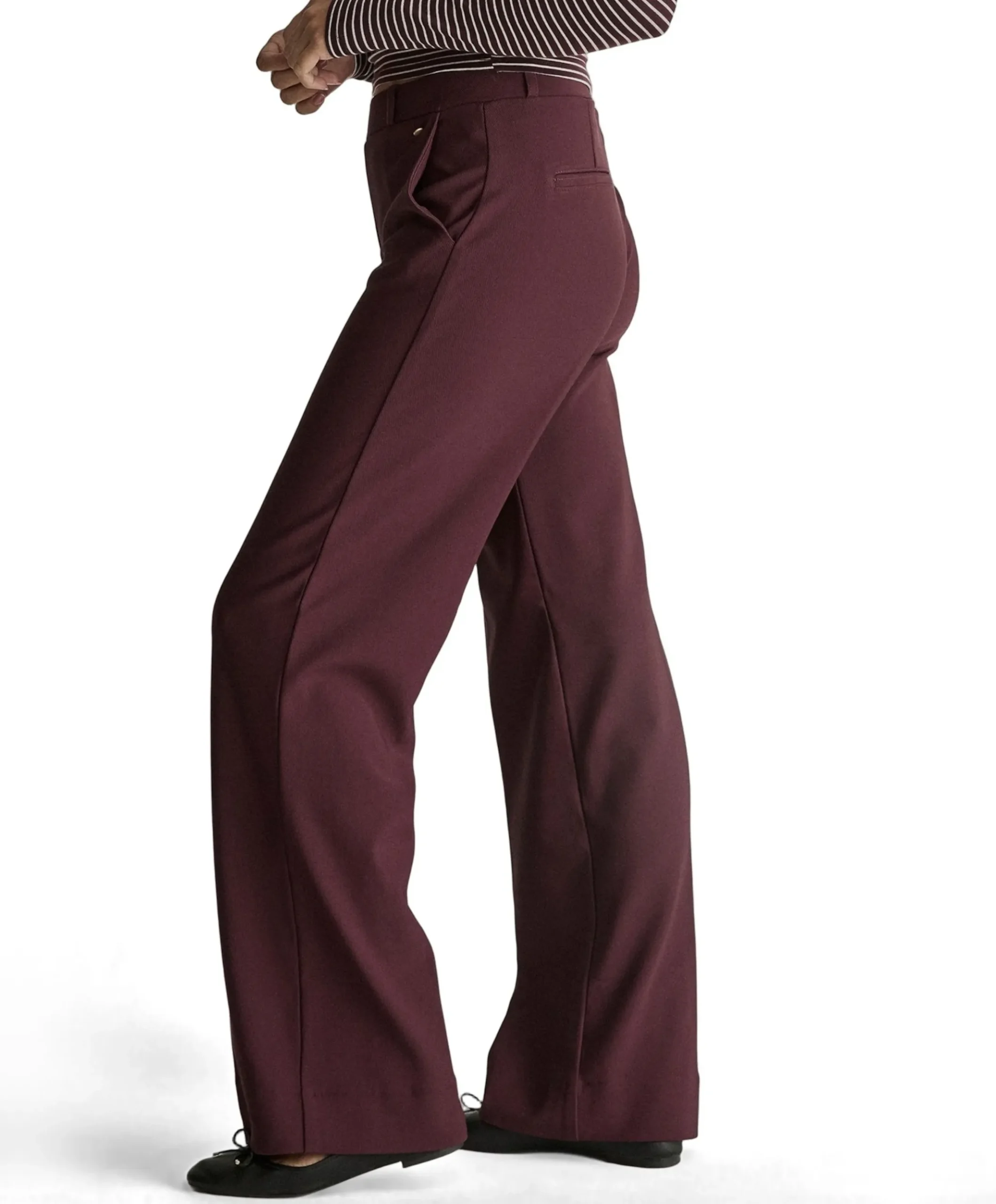 Mira (Elastic) - Twill Jersey - 301 dames broek bordeaux