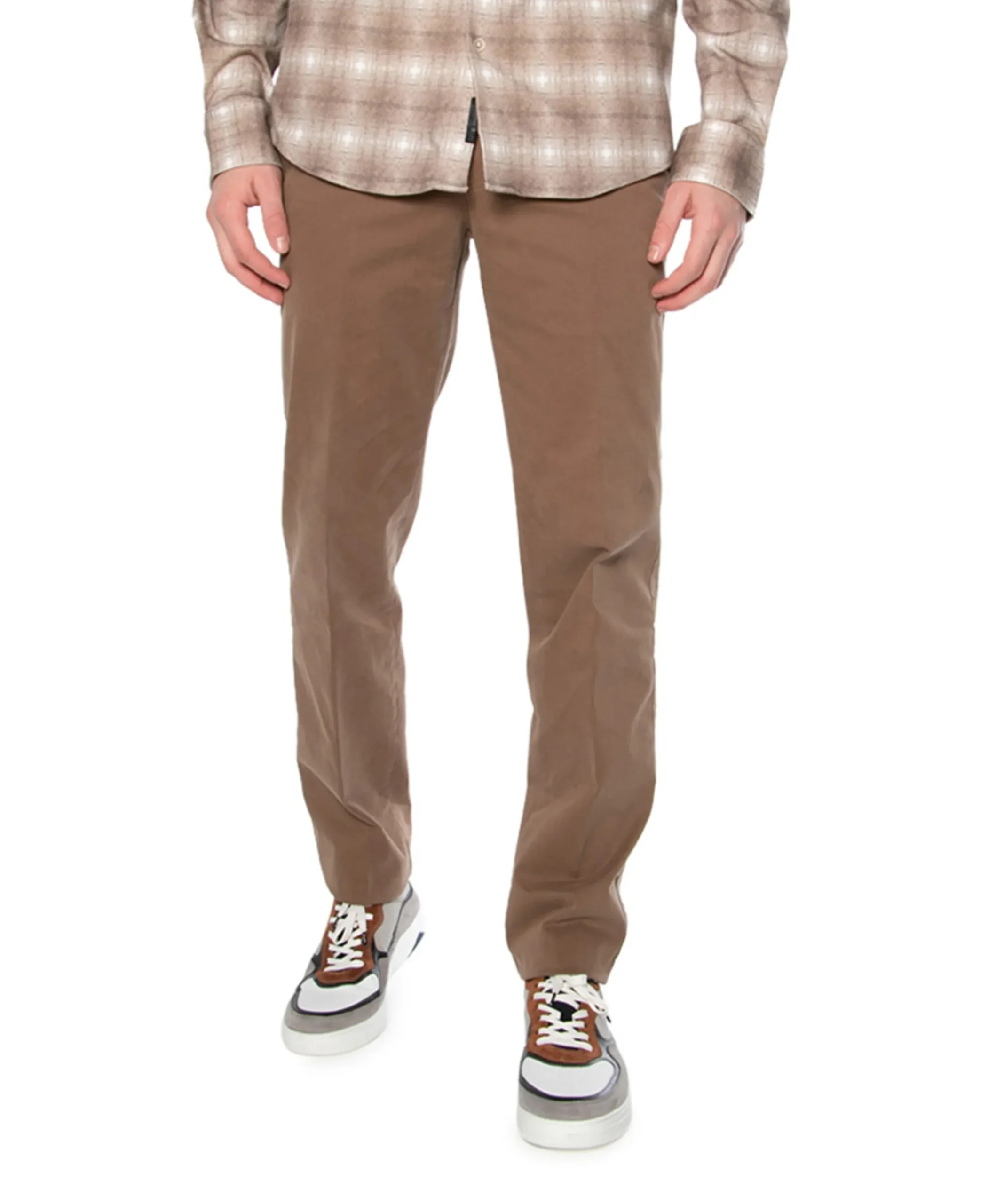 Modern Chino Basic Cotton broek bruin