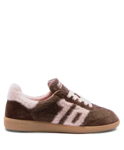 MOHAIR dames sneakers bruin