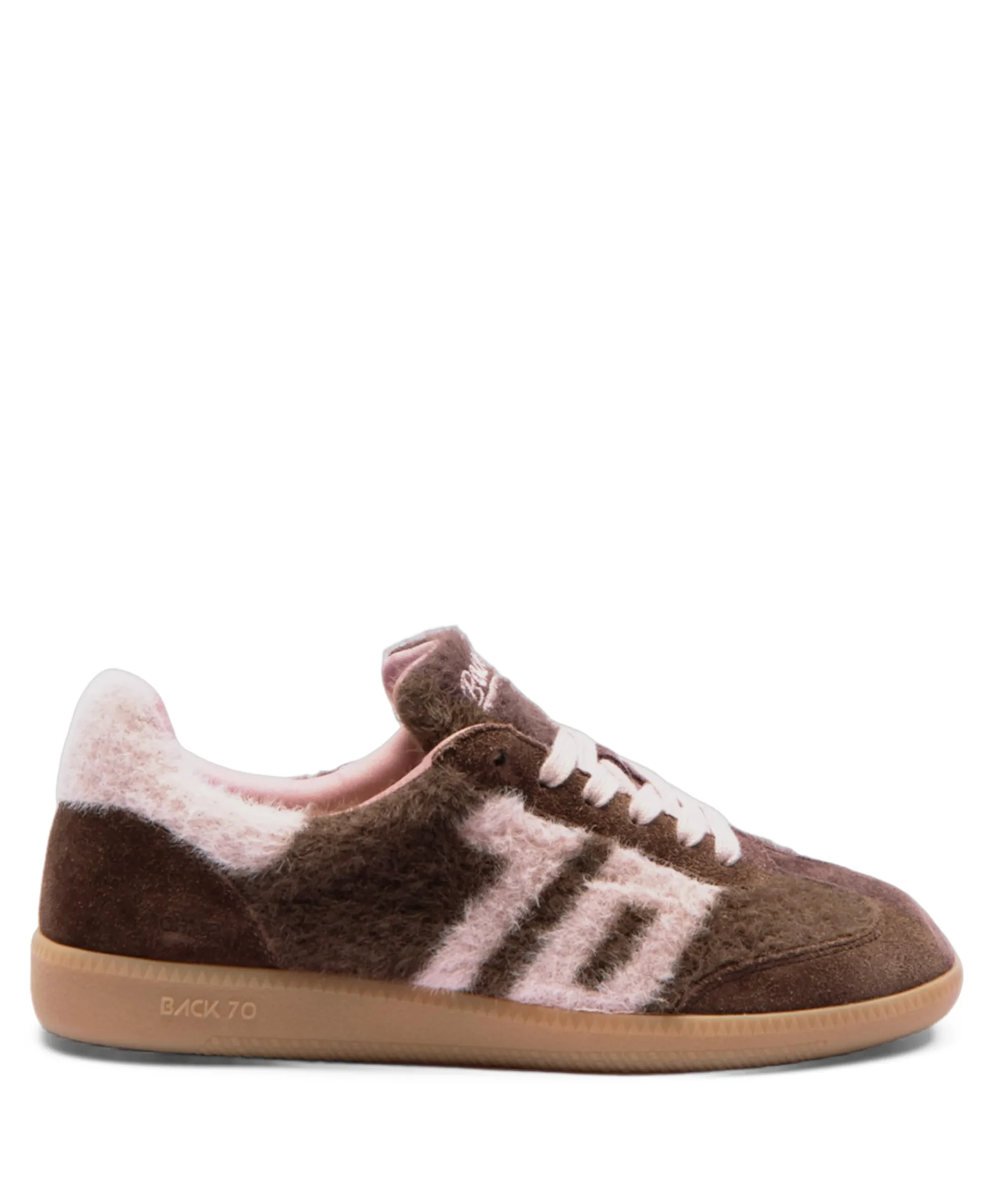 MOHAIR dames sneakers bruin