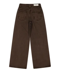 Monaco Color meisjes jeans bruin