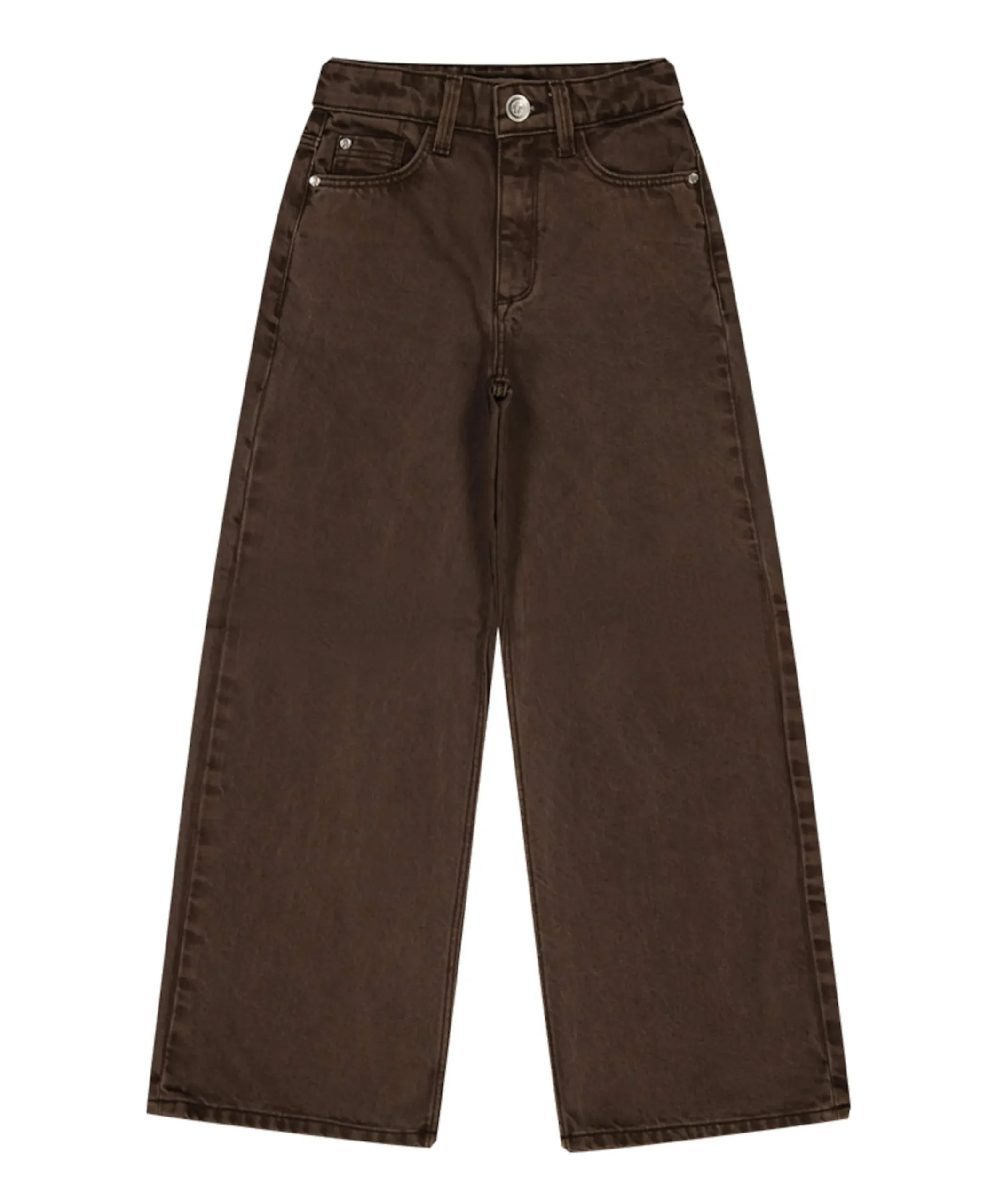 Monaco Color meisjes jeans bruin