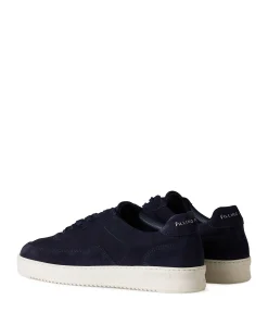 Mondo Suede Grain heren sneakers blauw