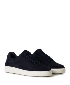 Mondo Suede Grain heren sneakers blauw