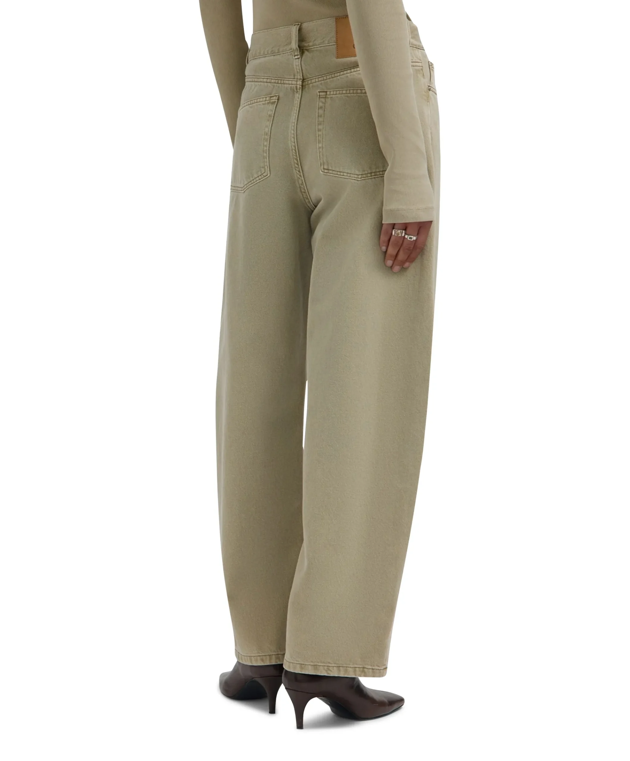 Monogram Barrel Leg dames broek groen