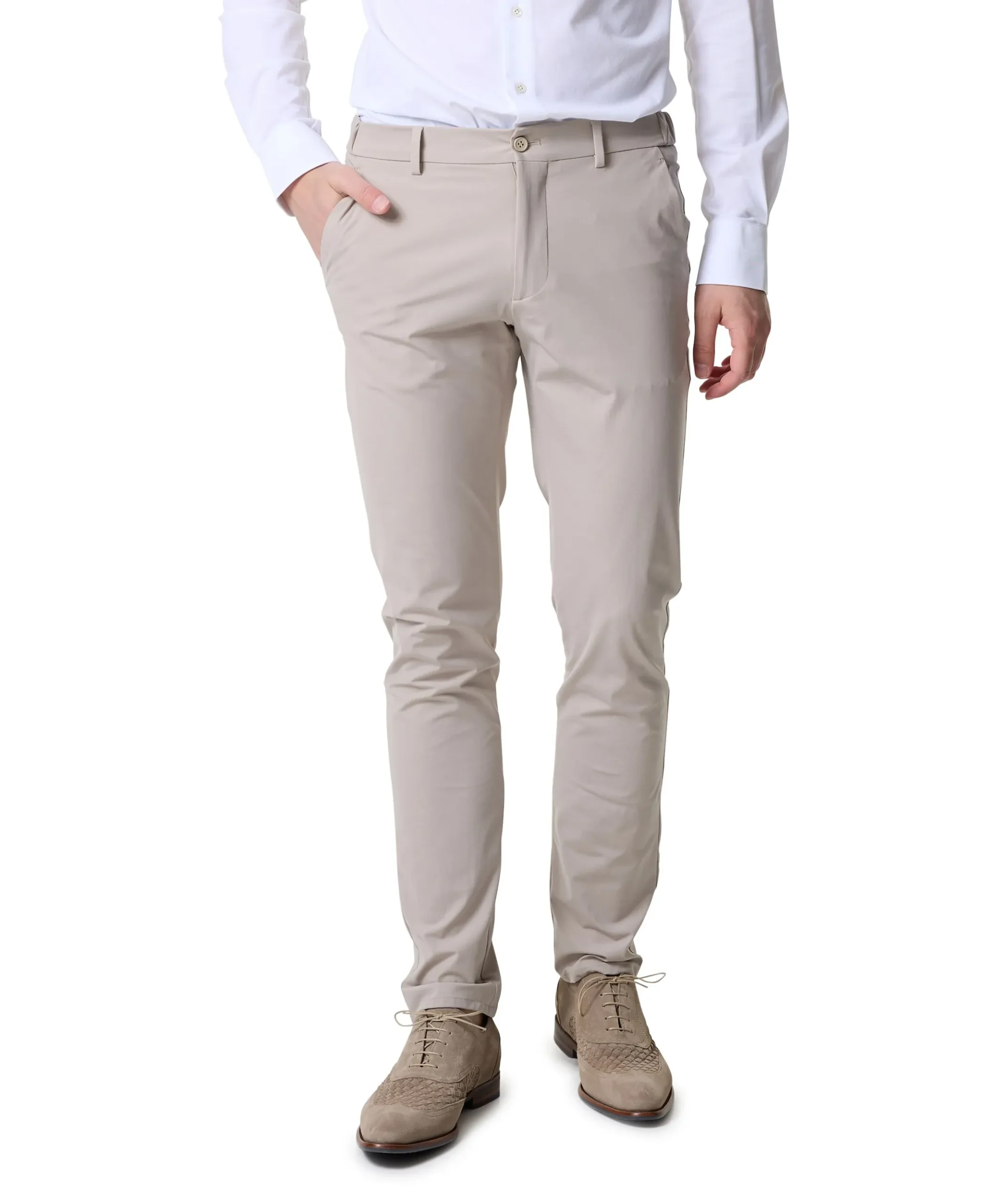 Morello elax heren pantalon beige