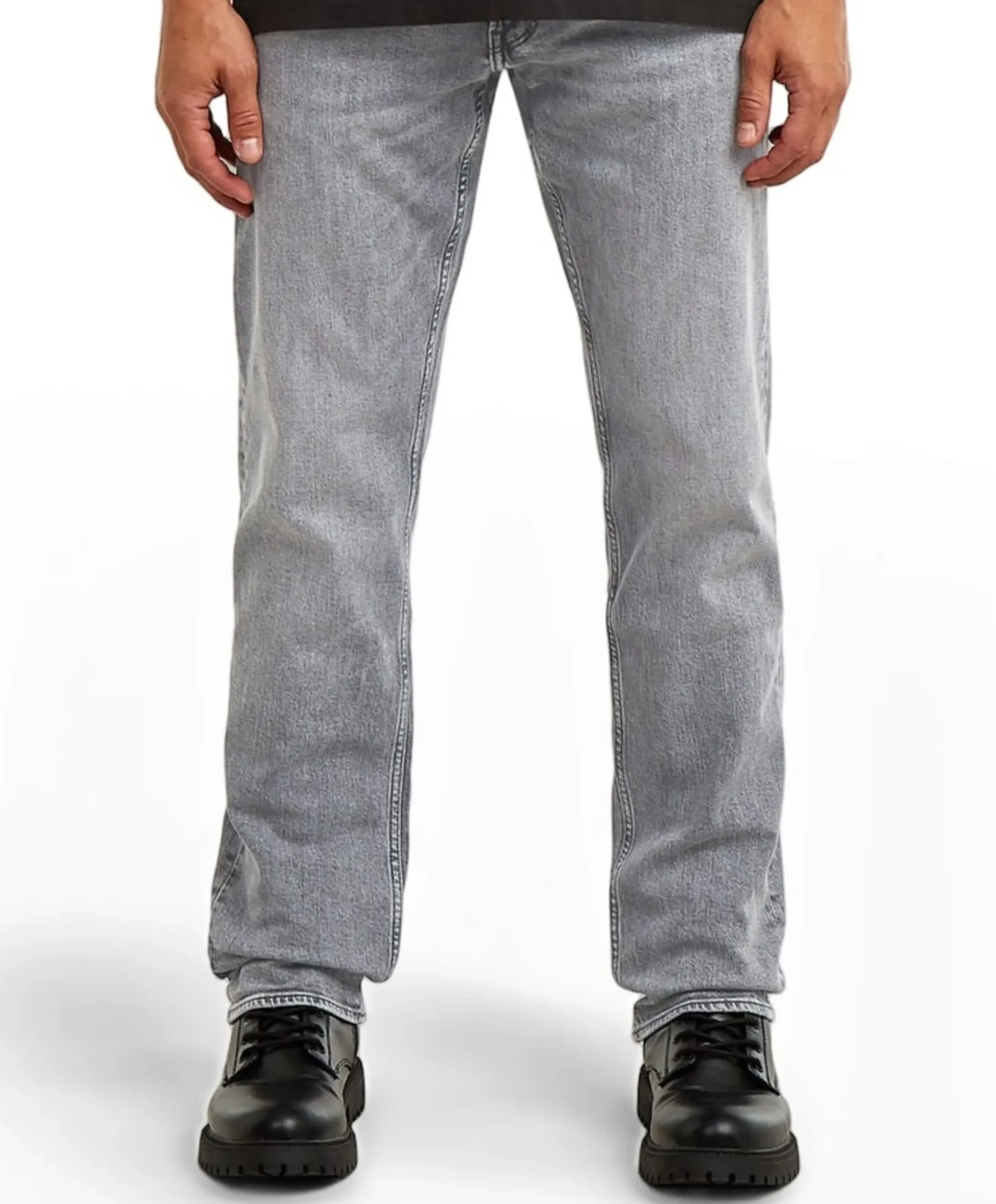 Mosa Straight heren jeans grijs