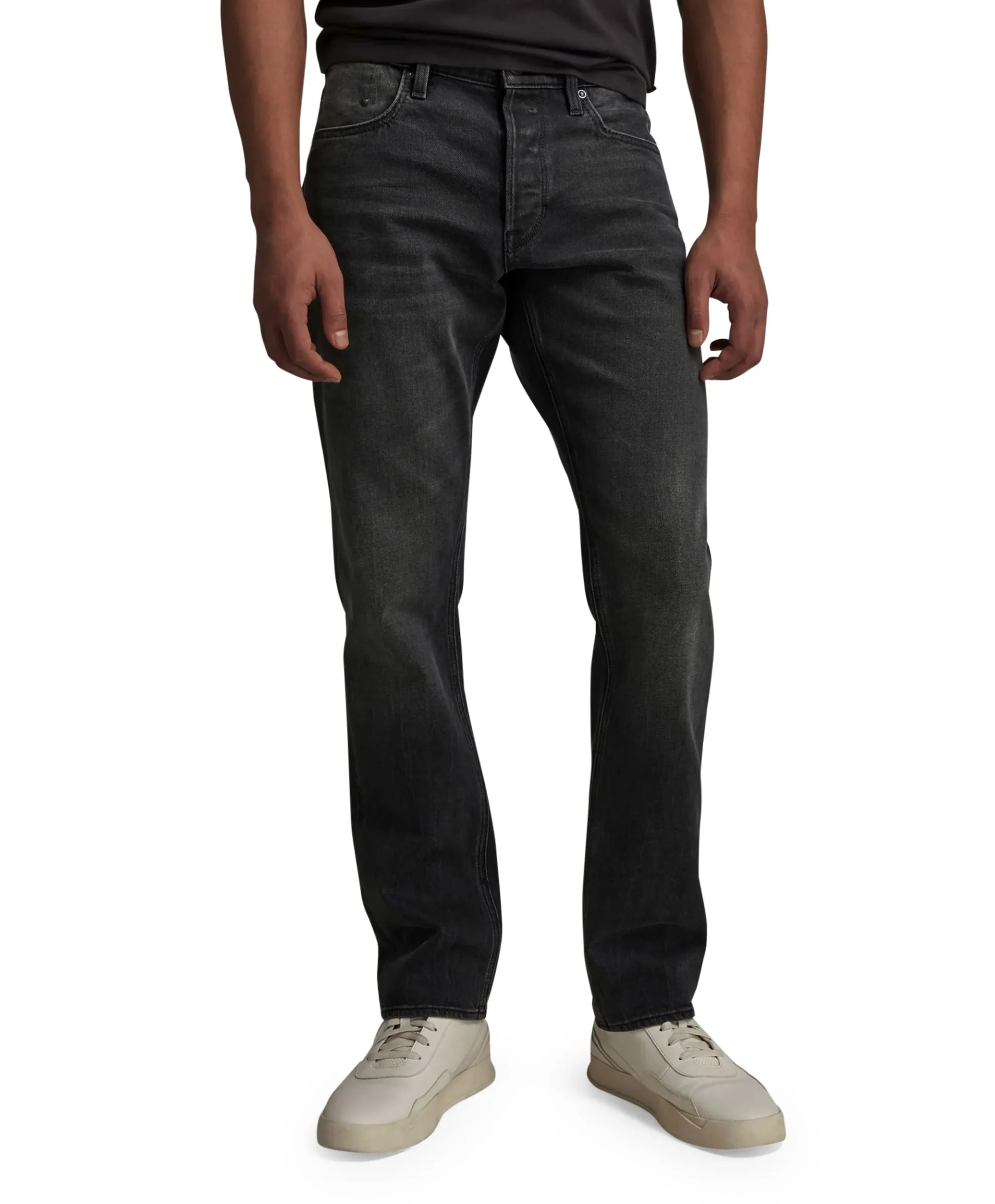 Mosa Straight heren jeans zwart