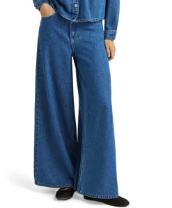 MSCHAgo Rue Wide Long dames jeans blauw