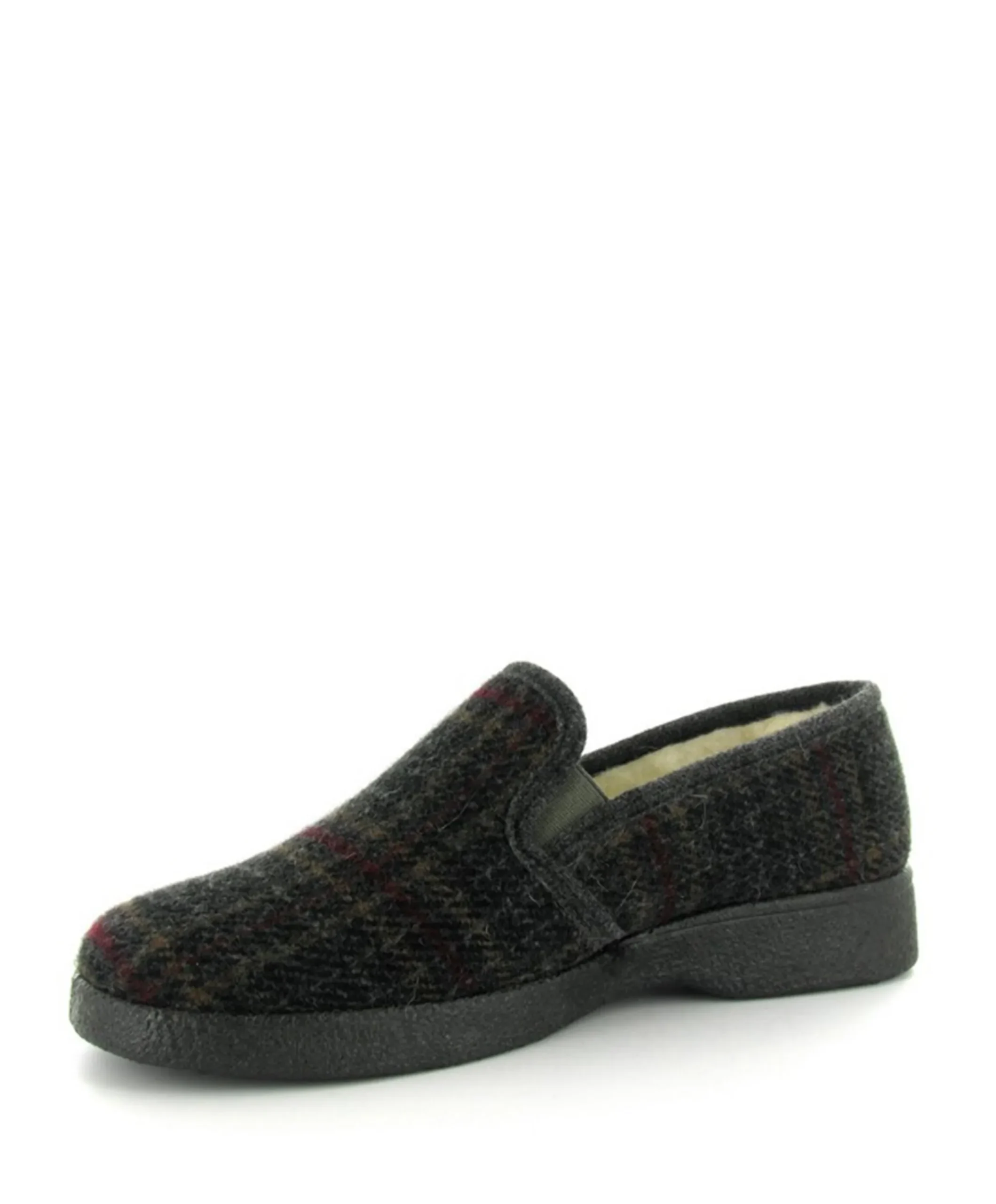 Neles ruit heren pantoffels zwart