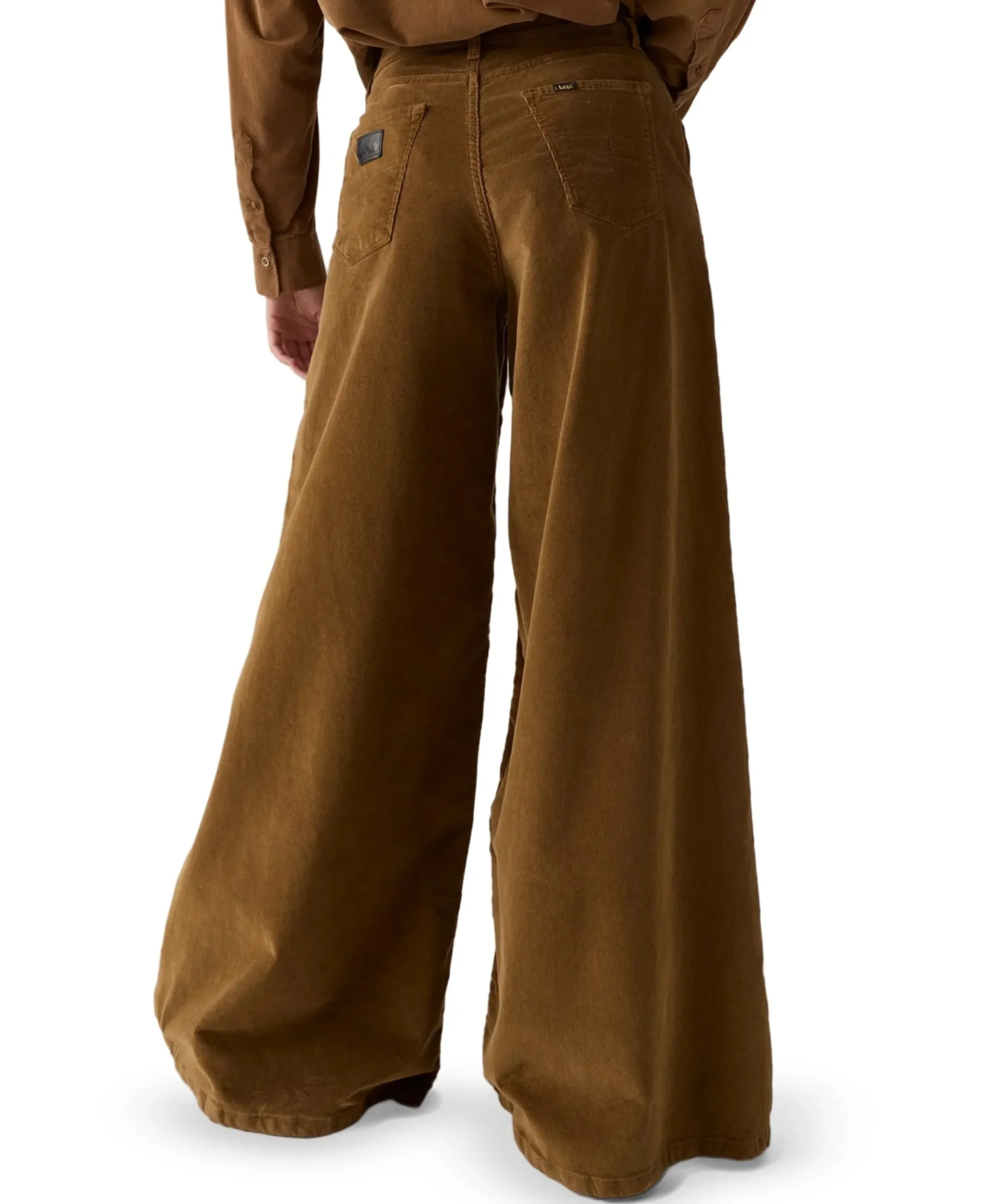 New Marlene 8104 Shiny Cord dames broek bruin