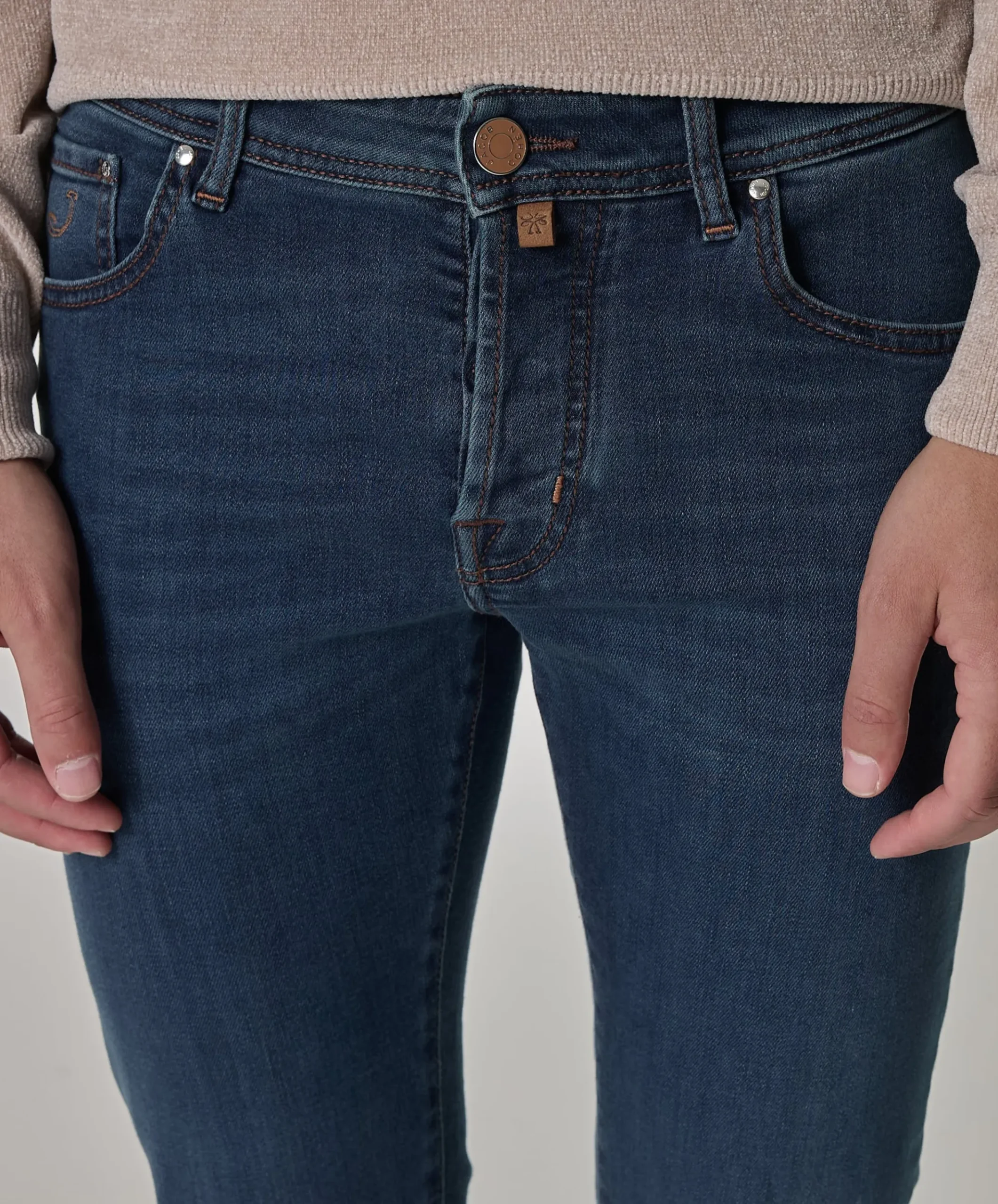 Nick Slim 5 pkt heren jeans blauw