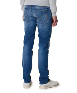 Nick Slim 5 pkt heren jeans blauw