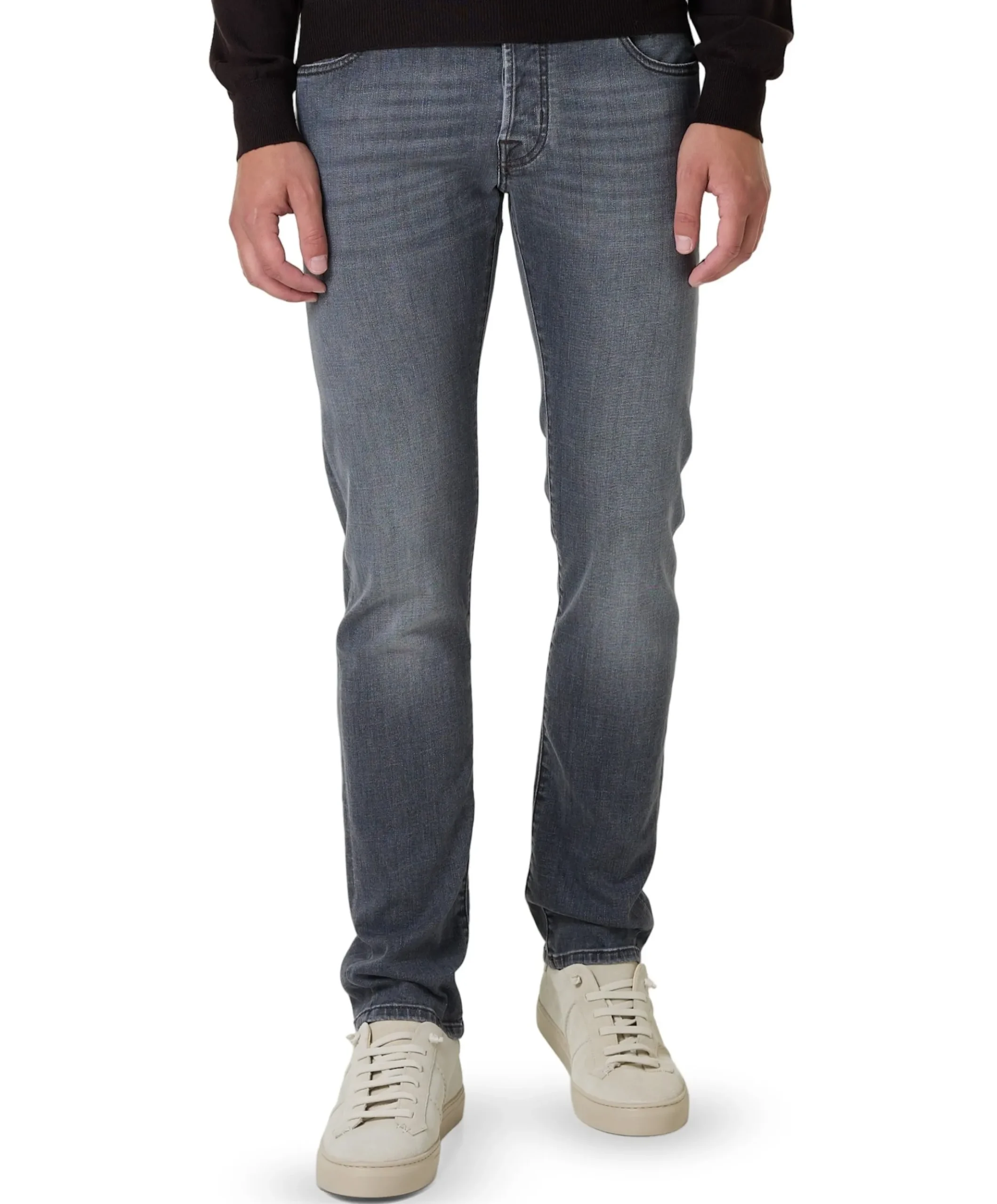 Nick Slim 5 pkt heren jeans grijs