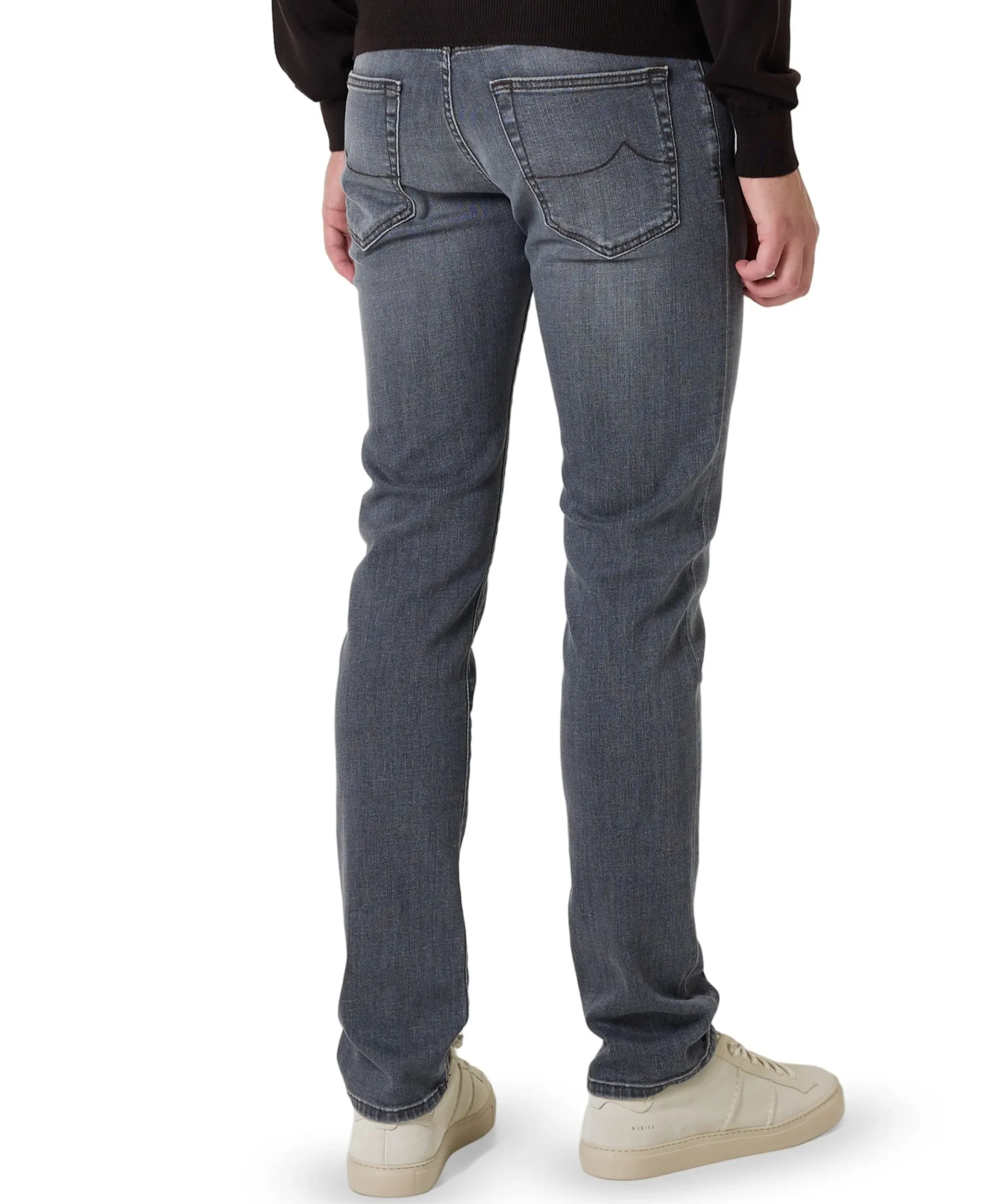Nick Slim 5 pkt heren jeans grijs