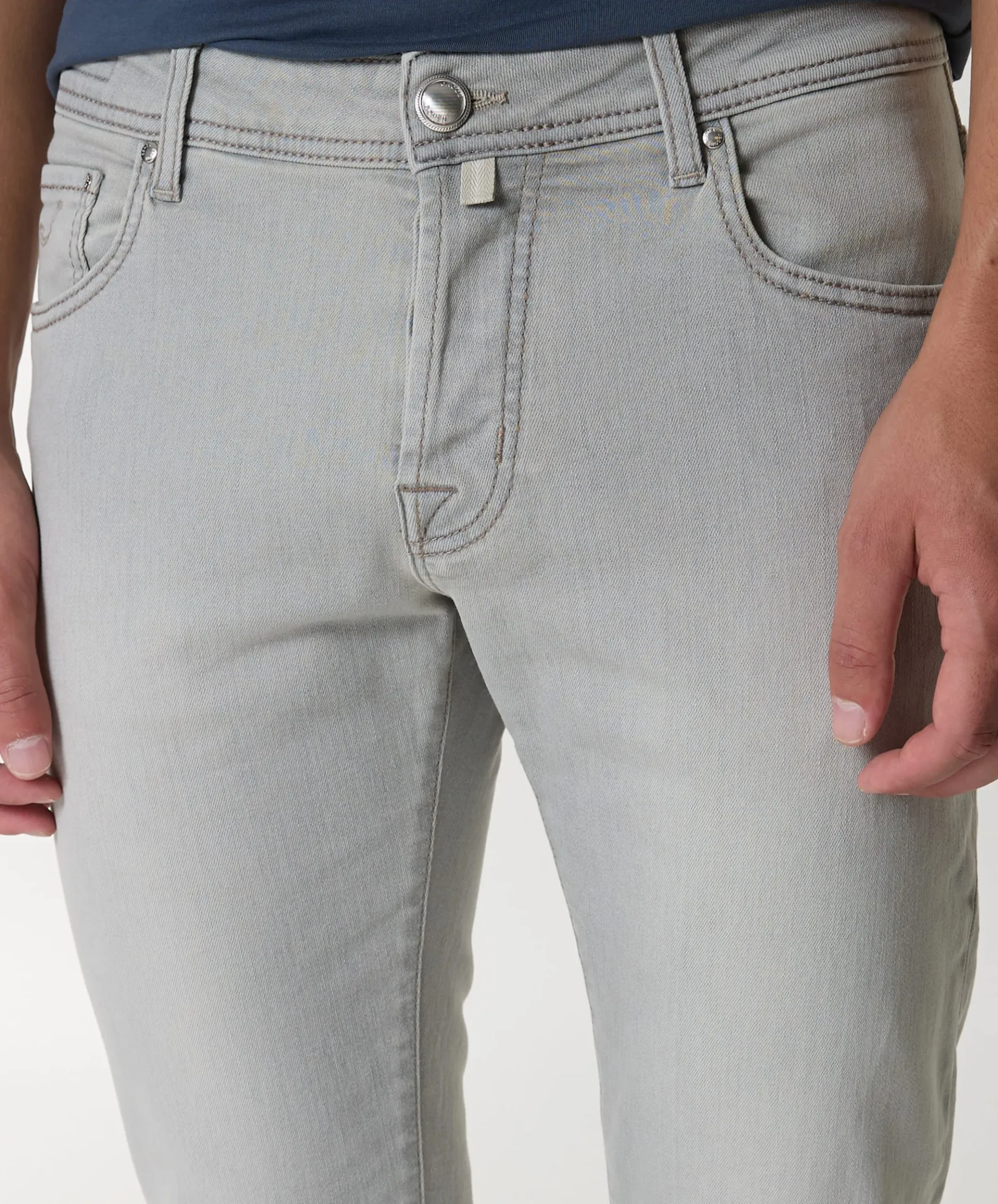 Nick Slim 5 pkt heren jeans grijs