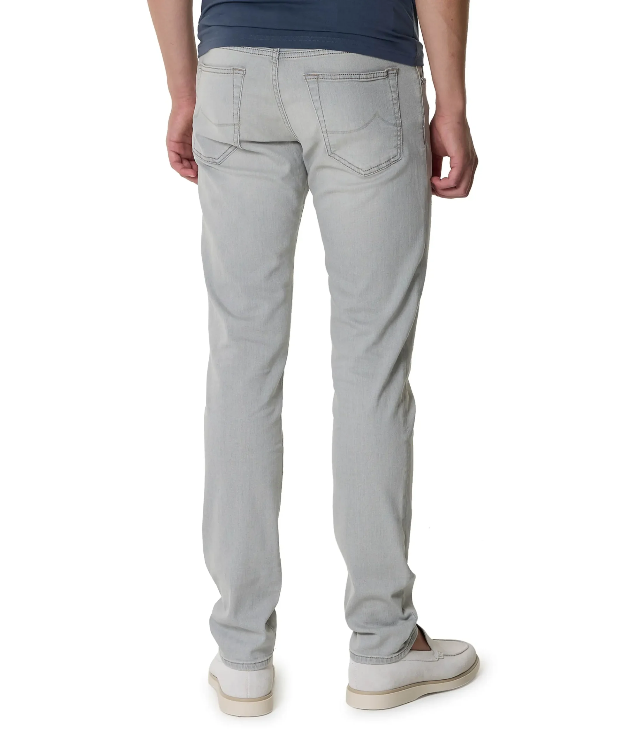 Nick Slim 5 pkt heren jeans grijs