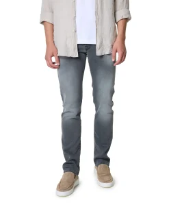 Nick Slim 5 Pocket heren jeans grijs