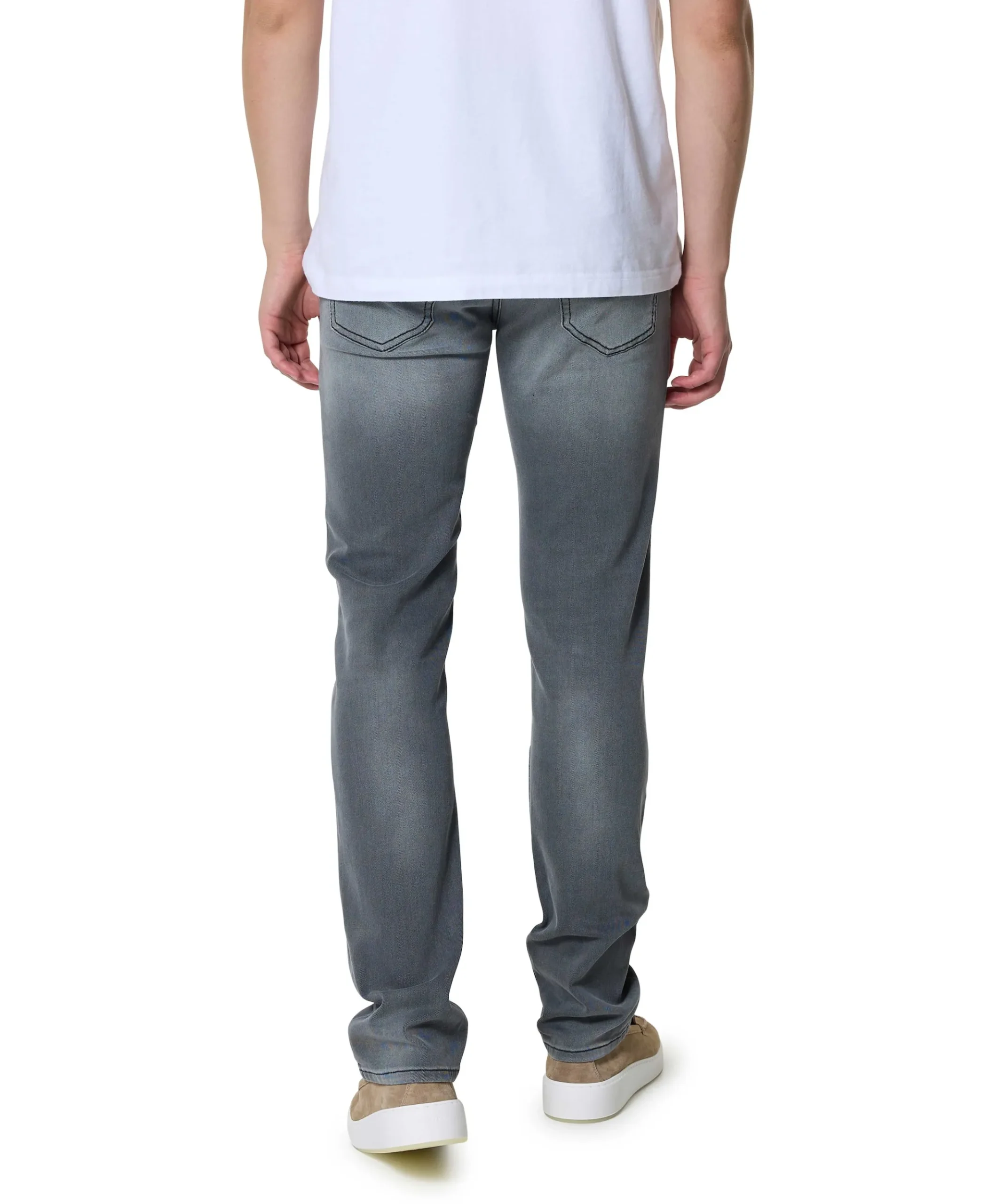 Nick Slim 5 Pocket heren jeans grijs