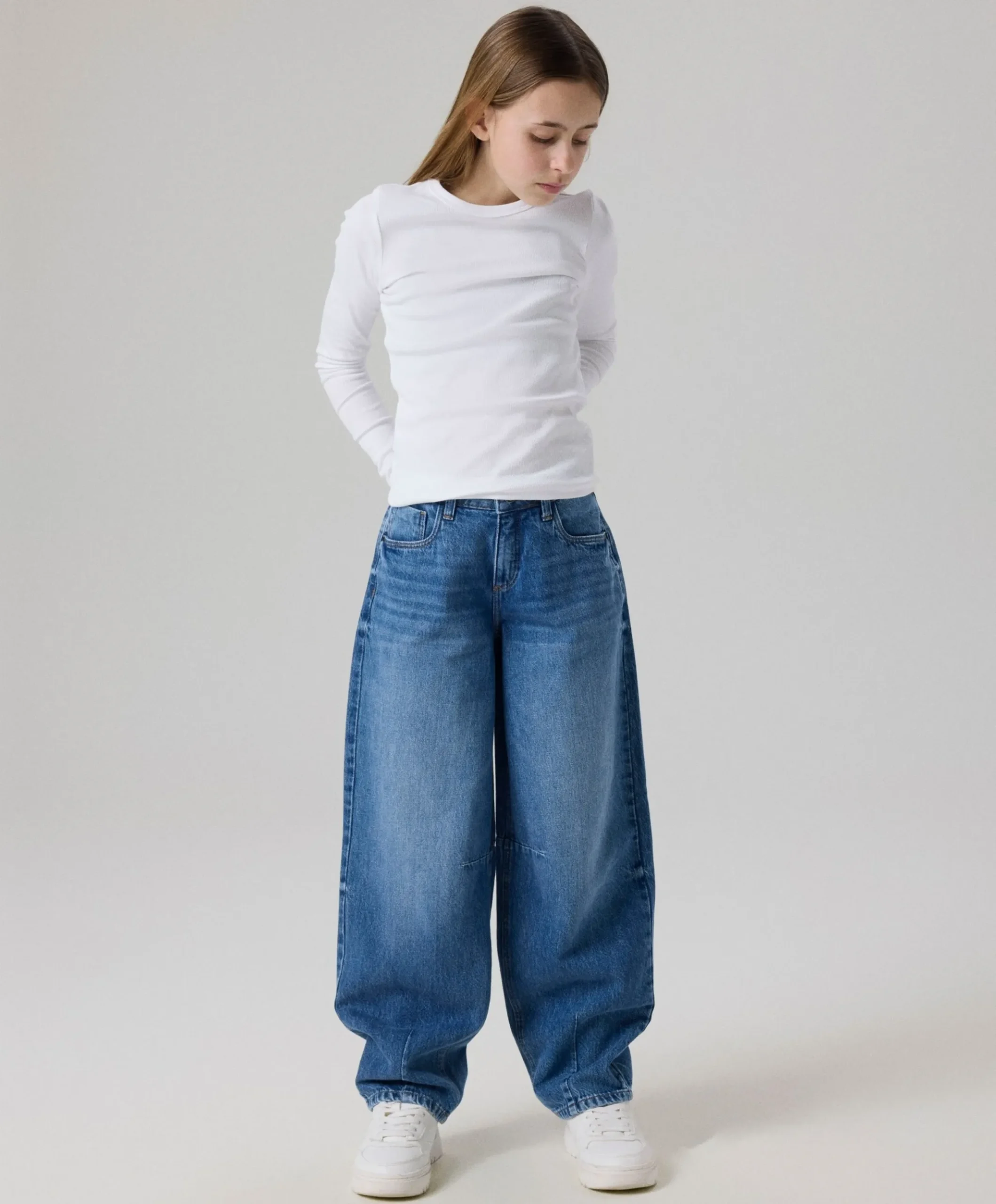 NKFBELLA BARREL JEANS 2113-RM NOOS meisjes jeans blauw