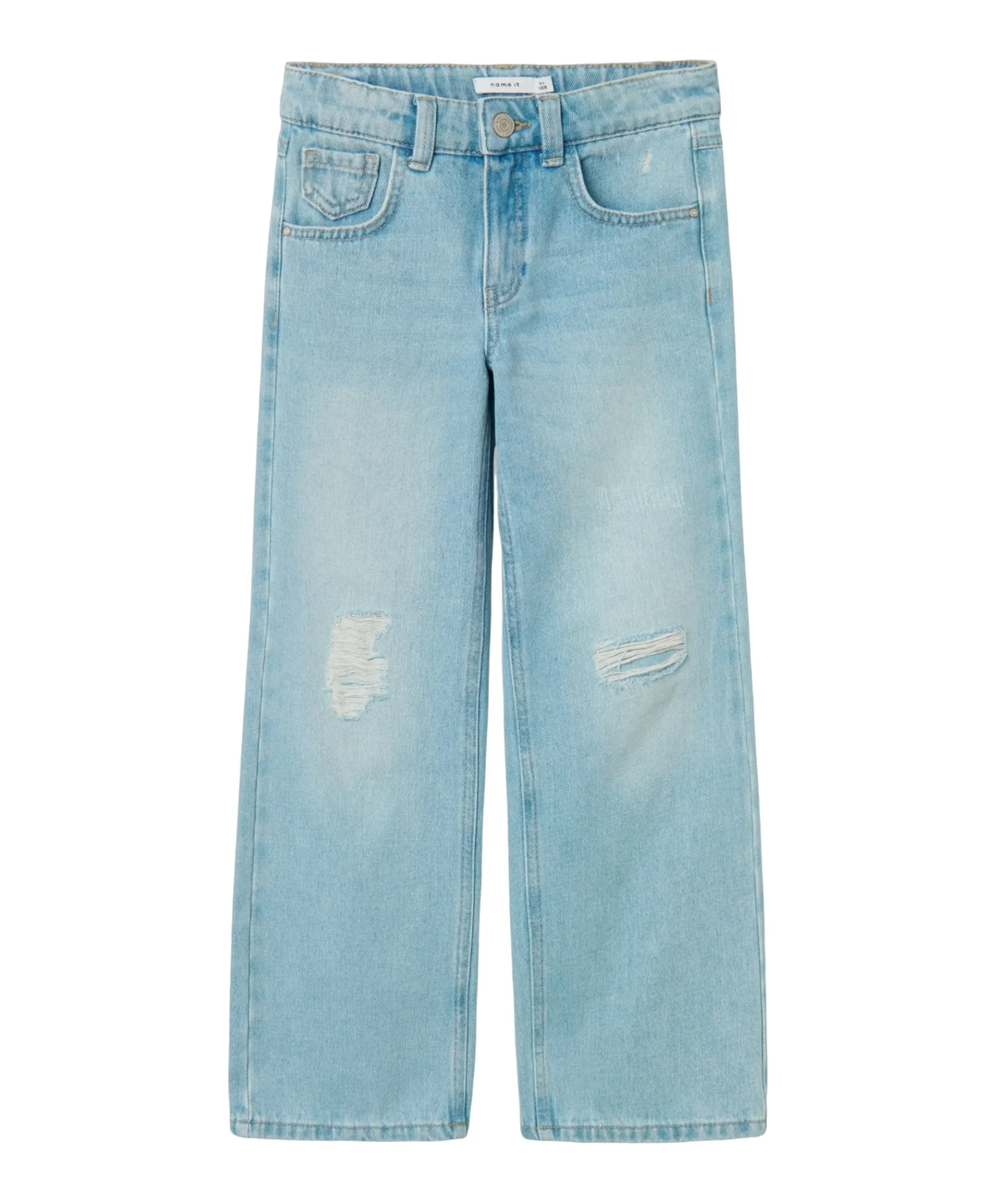 NKFROSE HW WIDE JEANS 1411-TE NOOS meisjes jeans blauw