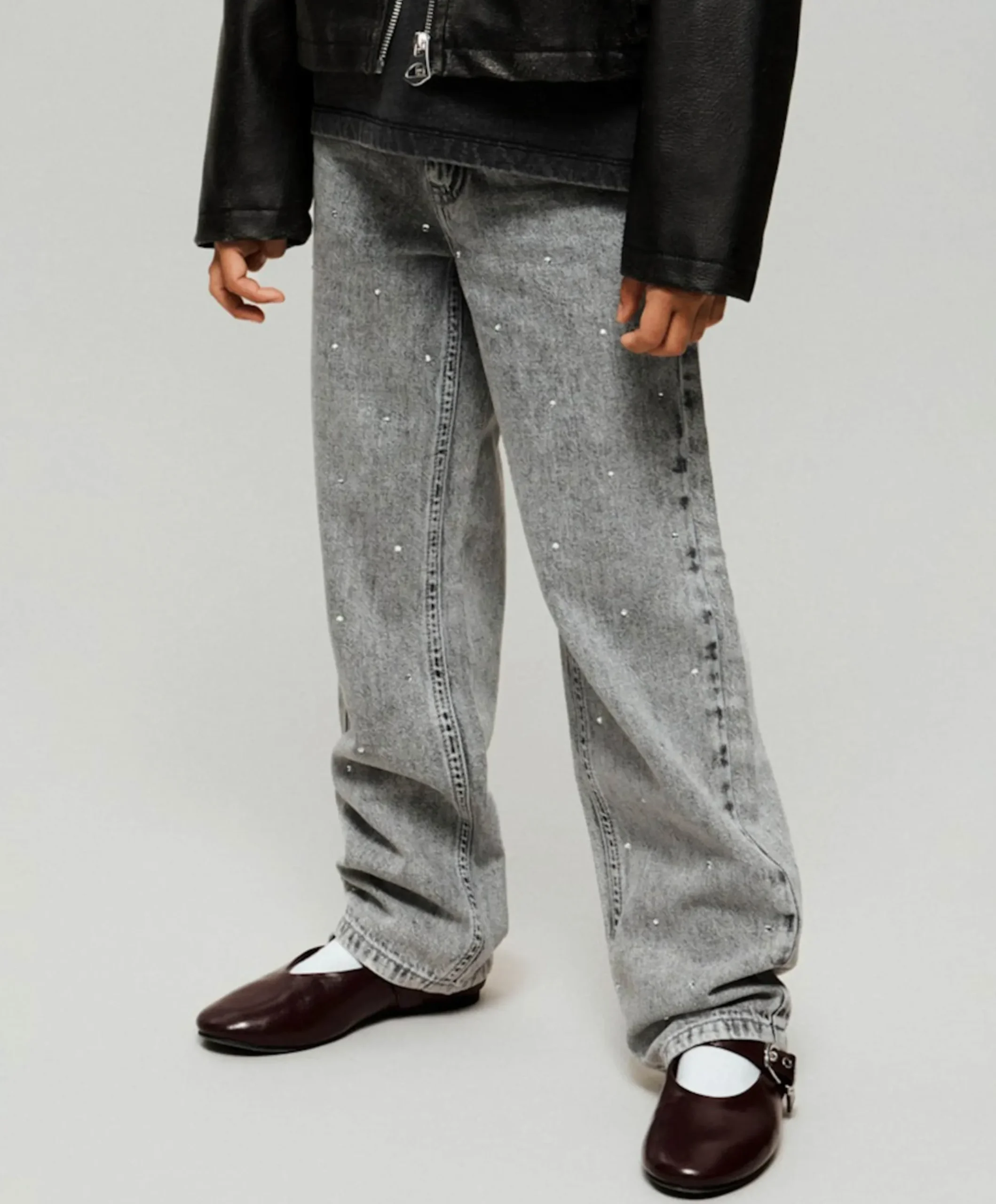 NKFROSE STRAIGHT JEANS 3366-BE NOOS meisjes jeans grijs