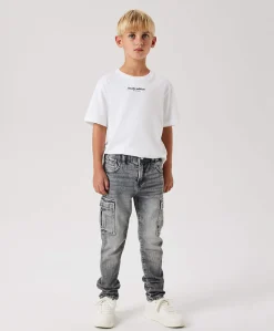 NKMSILAS TAP CARGO 6650-AZ NO jeans grijs