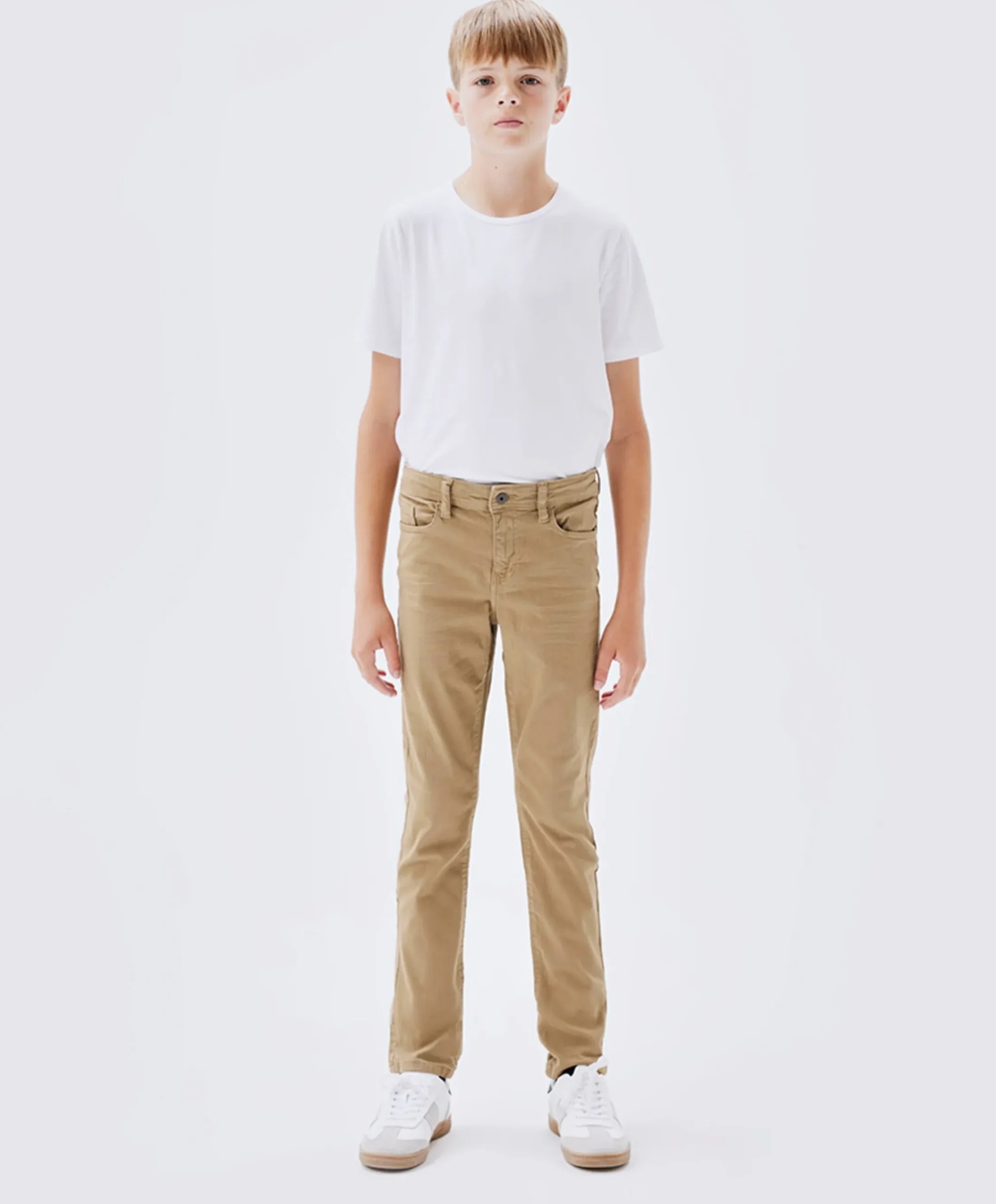 NKMTHEO TWITOP NOOS jongens broek beige