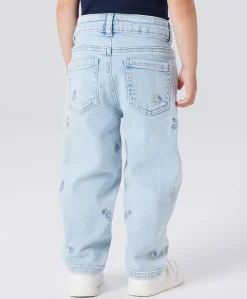 NMFBELLA MOM EMB 1224-FR NOOS meisjes jeans blauw