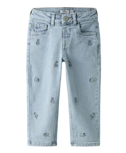 NMFBELLA MOM EMB 1224-FR NOOS meisjes jeans blauw