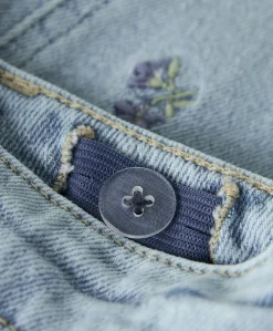 NMFBELLA MOM EMB 1224-FR NOOS meisjes jeans blauw