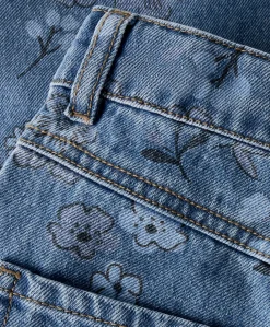 NMFROSE WIDE AOP 2633-IM meisjes jeans blauw