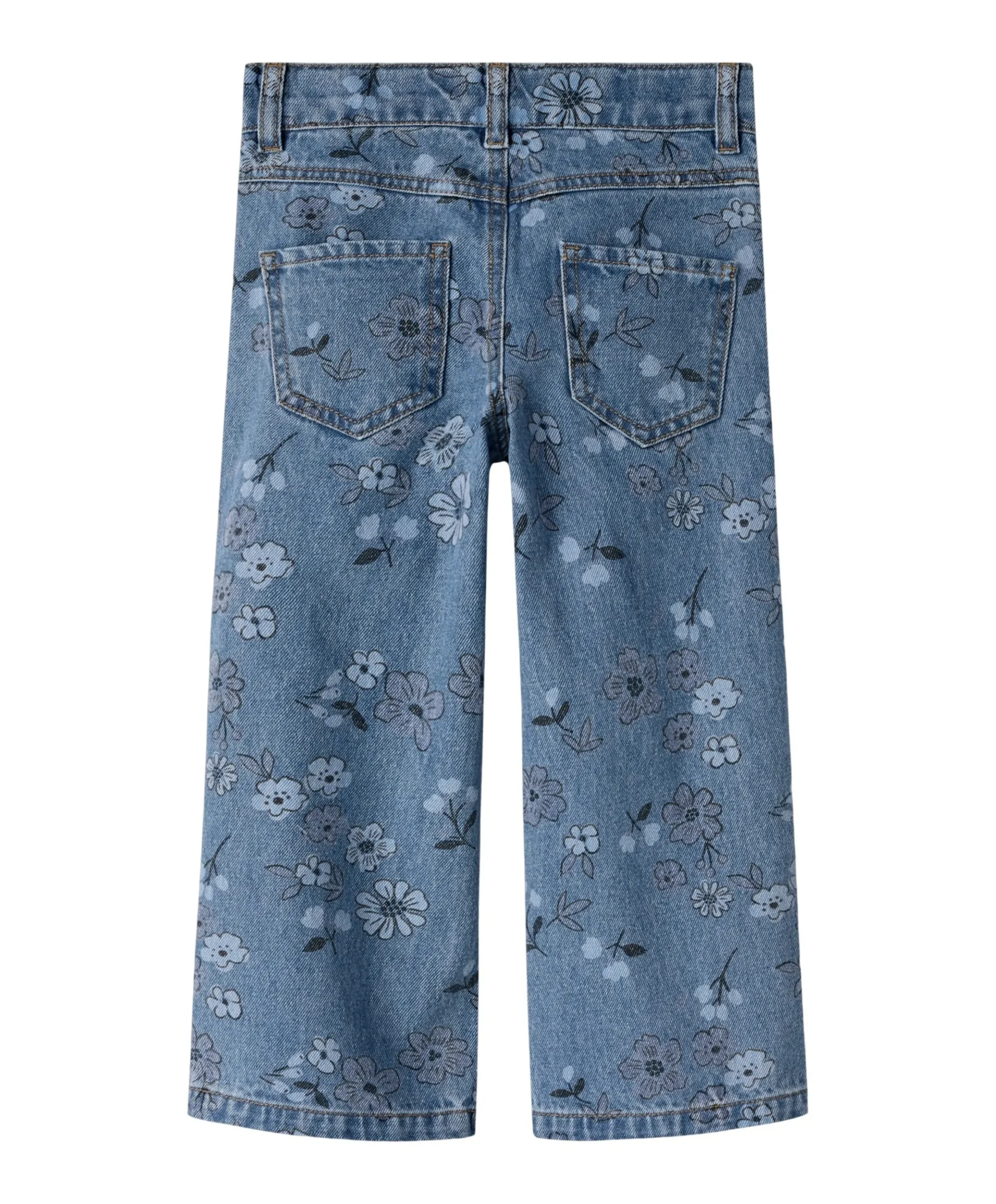 NMFROSE WIDE AOP 2633-IM meisjes jeans blauw