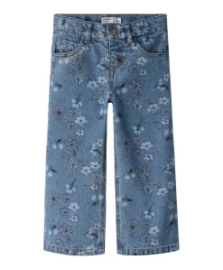 NMFROSE WIDE AOP 2633-IM meisjes jeans blauw