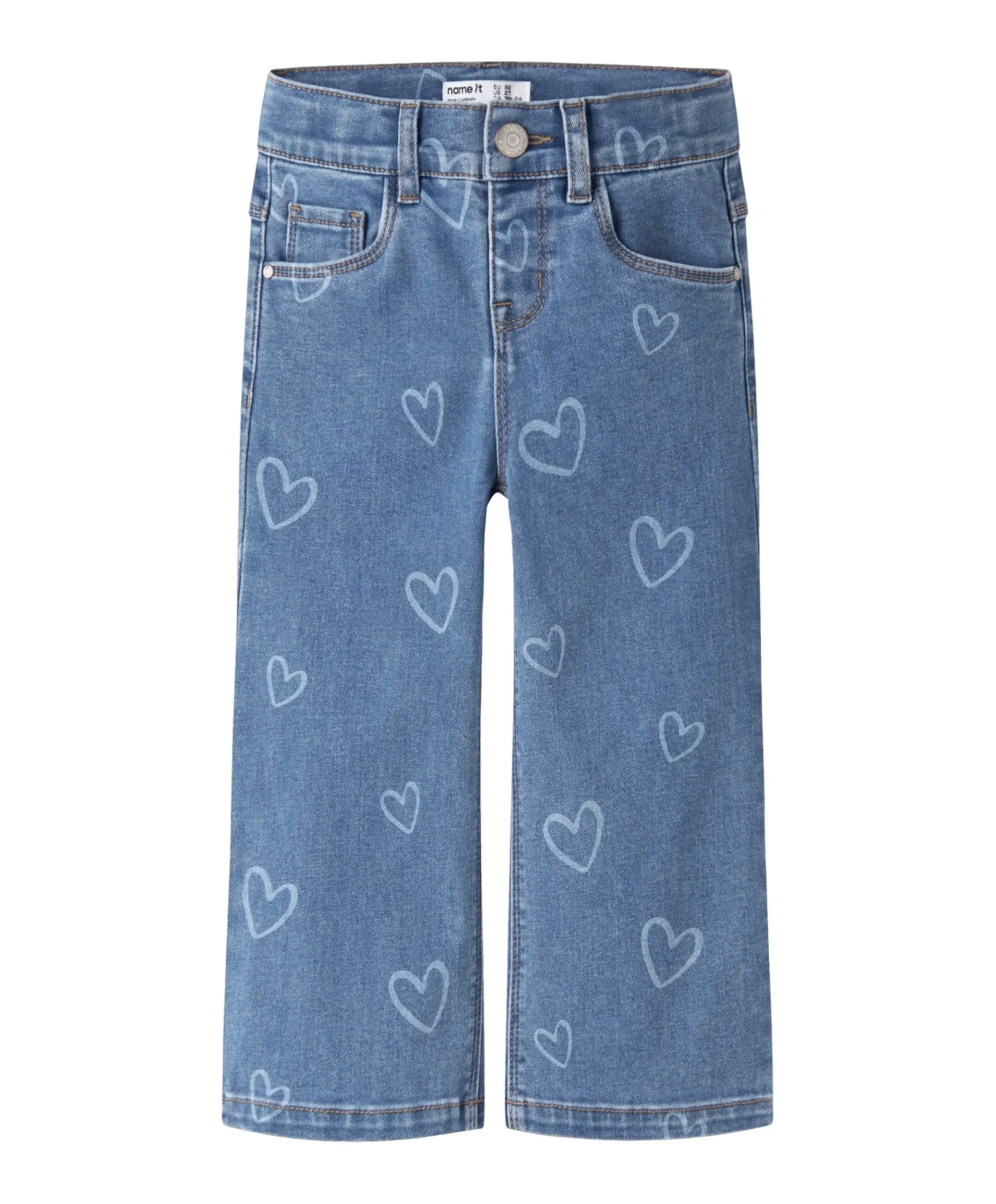 NMFROSE WIDE AOP JEANS 4044-ON NOOS meisjes jeans blauw